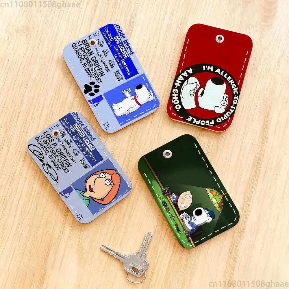 Funny F-Familys Guys Personalised Print Card Holder Suitable For Holder Girls Door Card Case Women Badge Holder Keychain