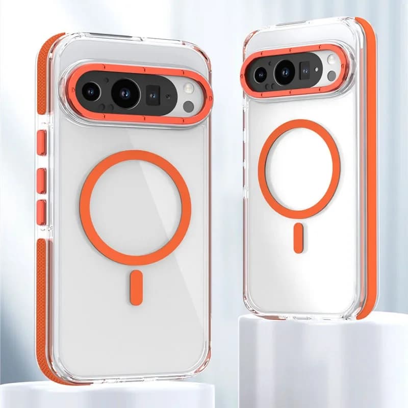 Simple Transparent Phone Case for Google Pixel 9 10 Pro XL with Support Magnetic Charging