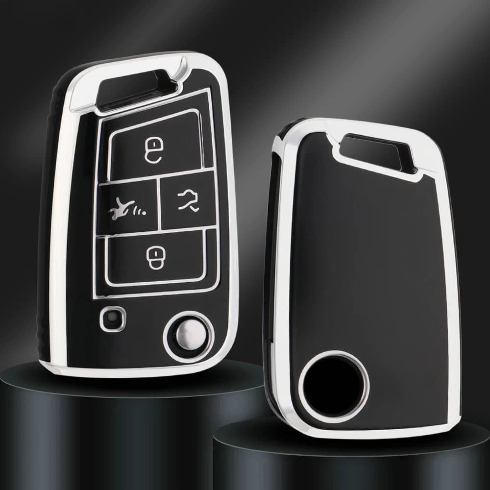 3 4 Buttons Car Key Case Cover Shell For VW Volkswagen Golf 7 MK7 Tiguan MK2 For Seat Ateca Leon FR Ibiza For Skoda Octavia
