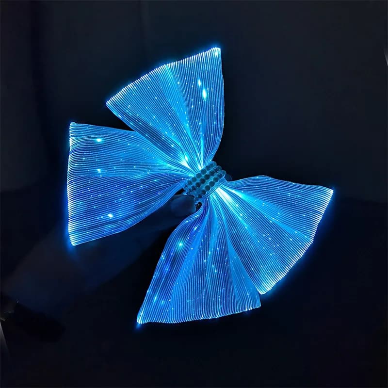 New Design Fashion Women's Event LED Light up Bow Knot Luminous Hair Clip Butterfly Girl Hairpins Accessories