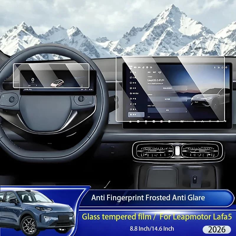 Matte anti glare protective film for Leapmotor Lafa5 2026, suitable for GPS screens and reinforced glass LCD screens - accessori