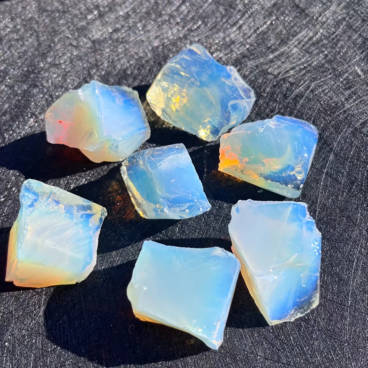 Opal Raw Crystal Stones Vibrant Blue & Green, Perfect for Home Decor, Holiday Gifts, Aquarium & Planter Accents, Gift Idea