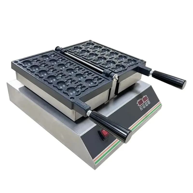 Commercial Stainless Steel Taiyaki Machine Bear-Shaped Little Bear Waffle Maker Non-Stick Waffle Maker for Hotels