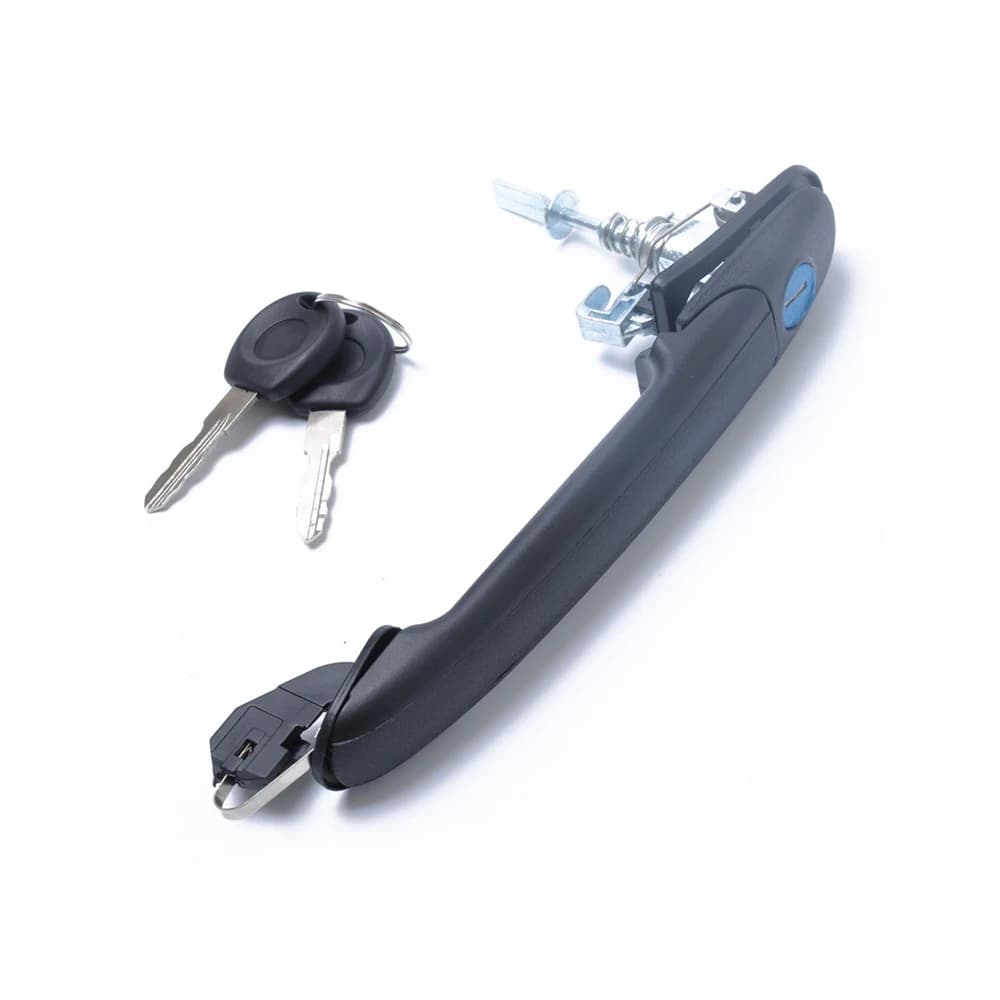 6N0837207C Black Front Door Handle With Lock & 2 Keys for CADDY PICK-UP 1996-2004