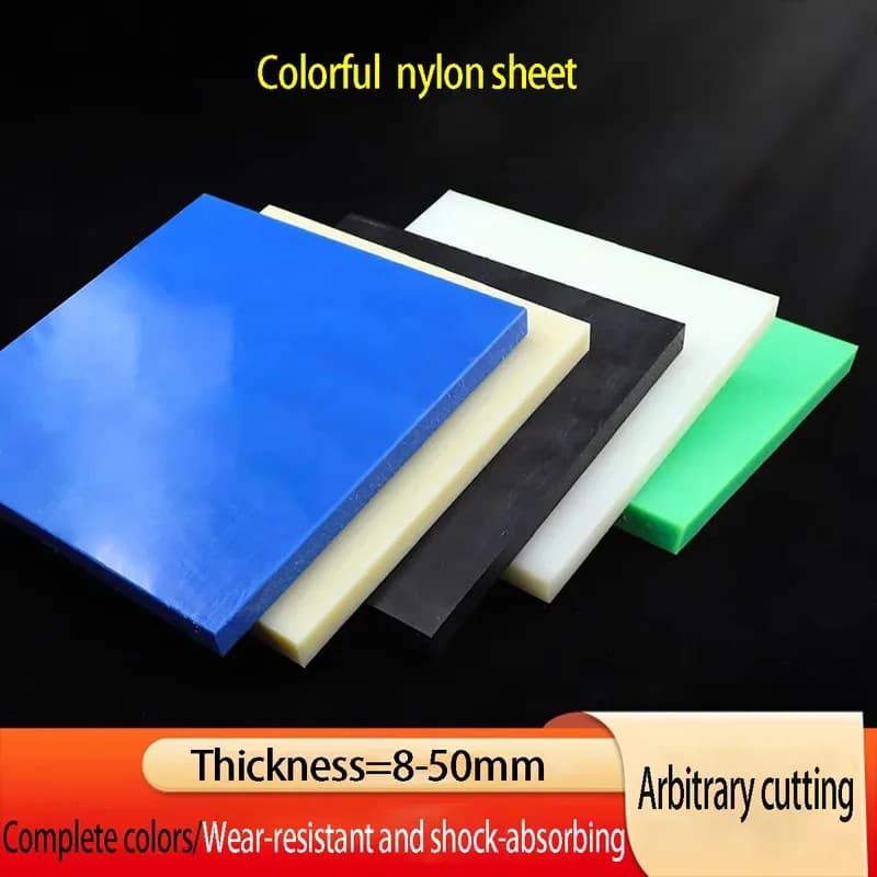 Industrial Grade Pure Nylon Plate 8mm to 50mm Thick Wear Resistant Custom Machining Available