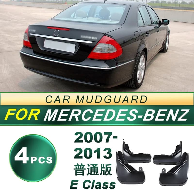 For Mercedes Benz E Class 2007-2013 W211 W212 Mud Flaps 4Pcs Soft Rubber Splash Guards Anti Splash Luxury Sedan Perfect