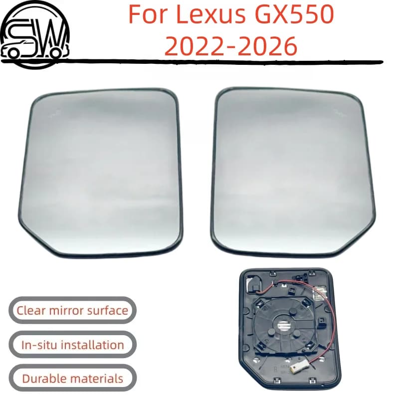 For Lexus GX550 2022‑2026 Rearview Mirror Glass With Blind Spot.