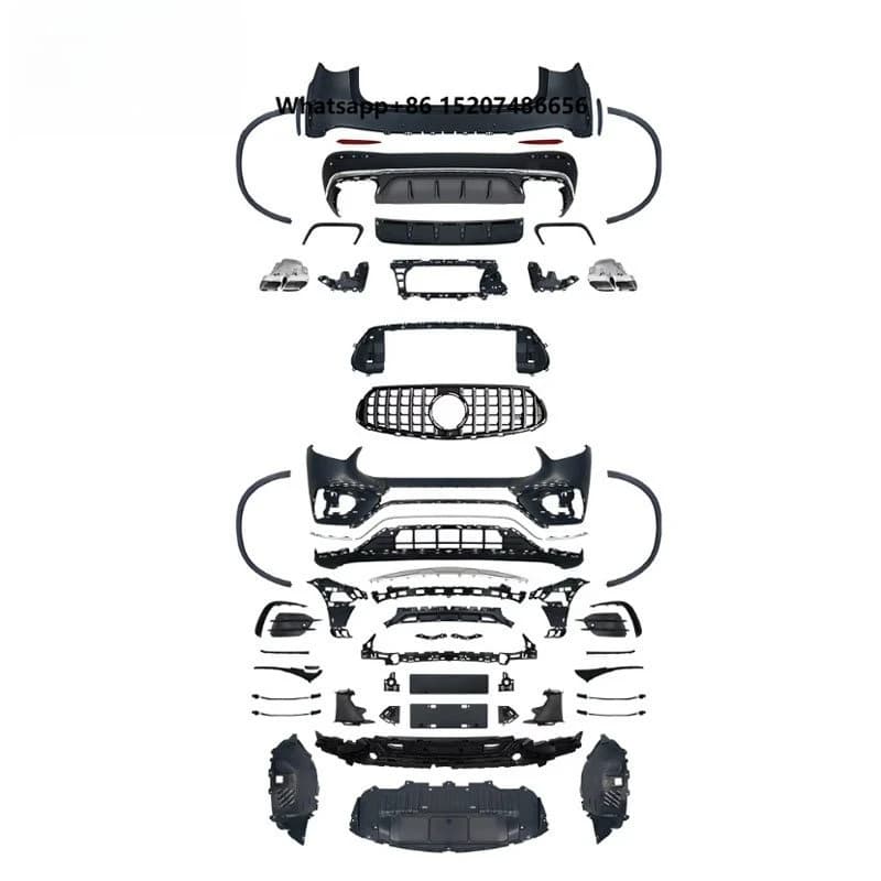 Dynamic Front Bumper Rear Diffuser Painted Car  Upgrade Bumper