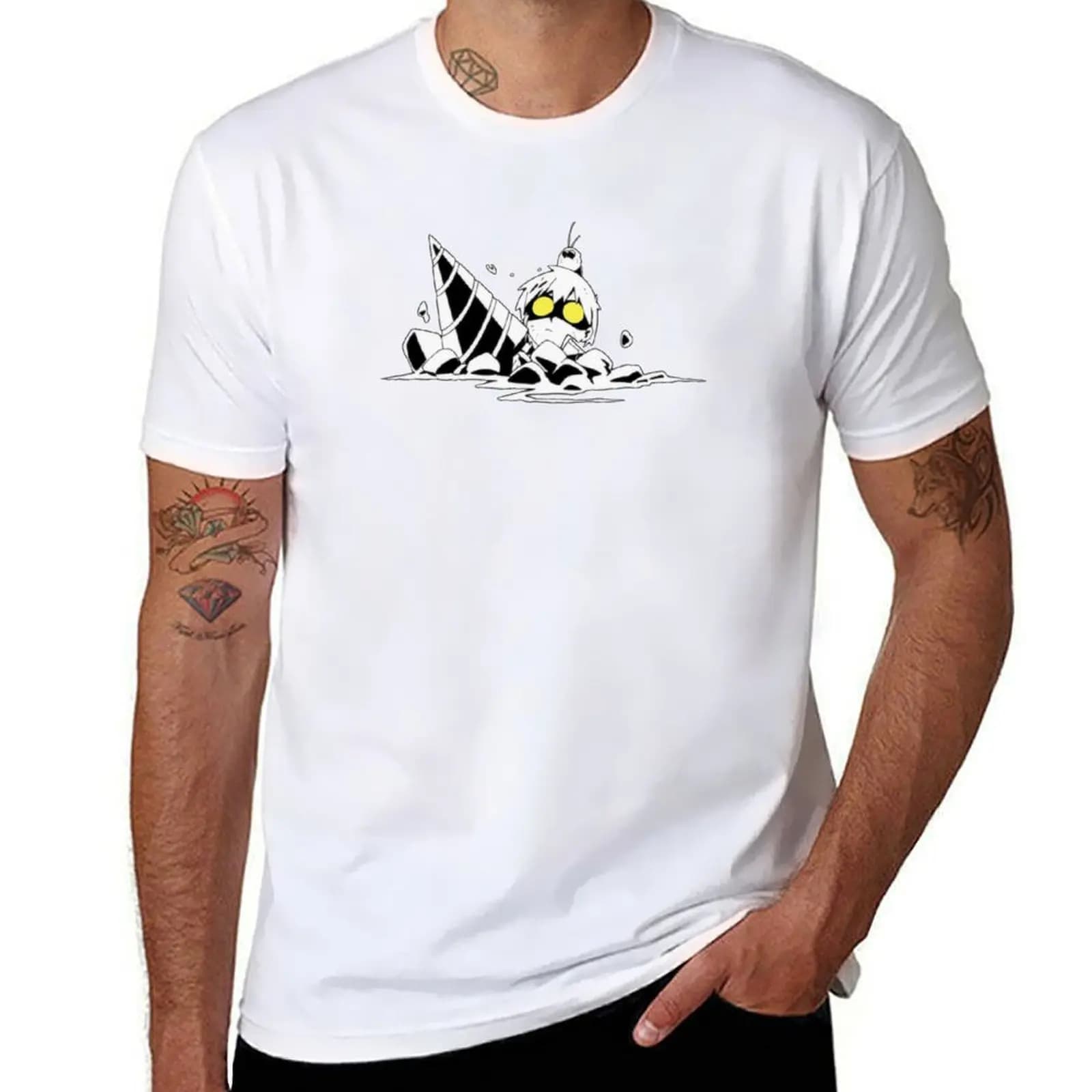 Gurren Lagann - Simon Credits T-Shirt t shirts for man cotton cotton t shirts man 100% T-Shirt
