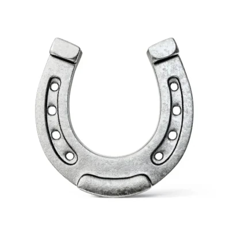 Hot-forged horseshoes, protect the horse's hooves. Hot-forged, easy to use, practical and durable.