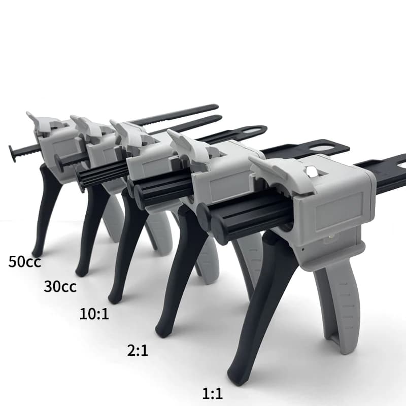 30ml/50ml 2-Component AB Epoxy Sealant Glue Gun, Gun Applicator for Ratio 1:1 2:1 10:1, Single Manual Caulking Gun Dispenser