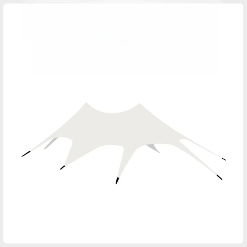 Outdoor camp, large tarp, base-style octopus tent, Twin Peaks Cloud Top Canopy Dome Tent