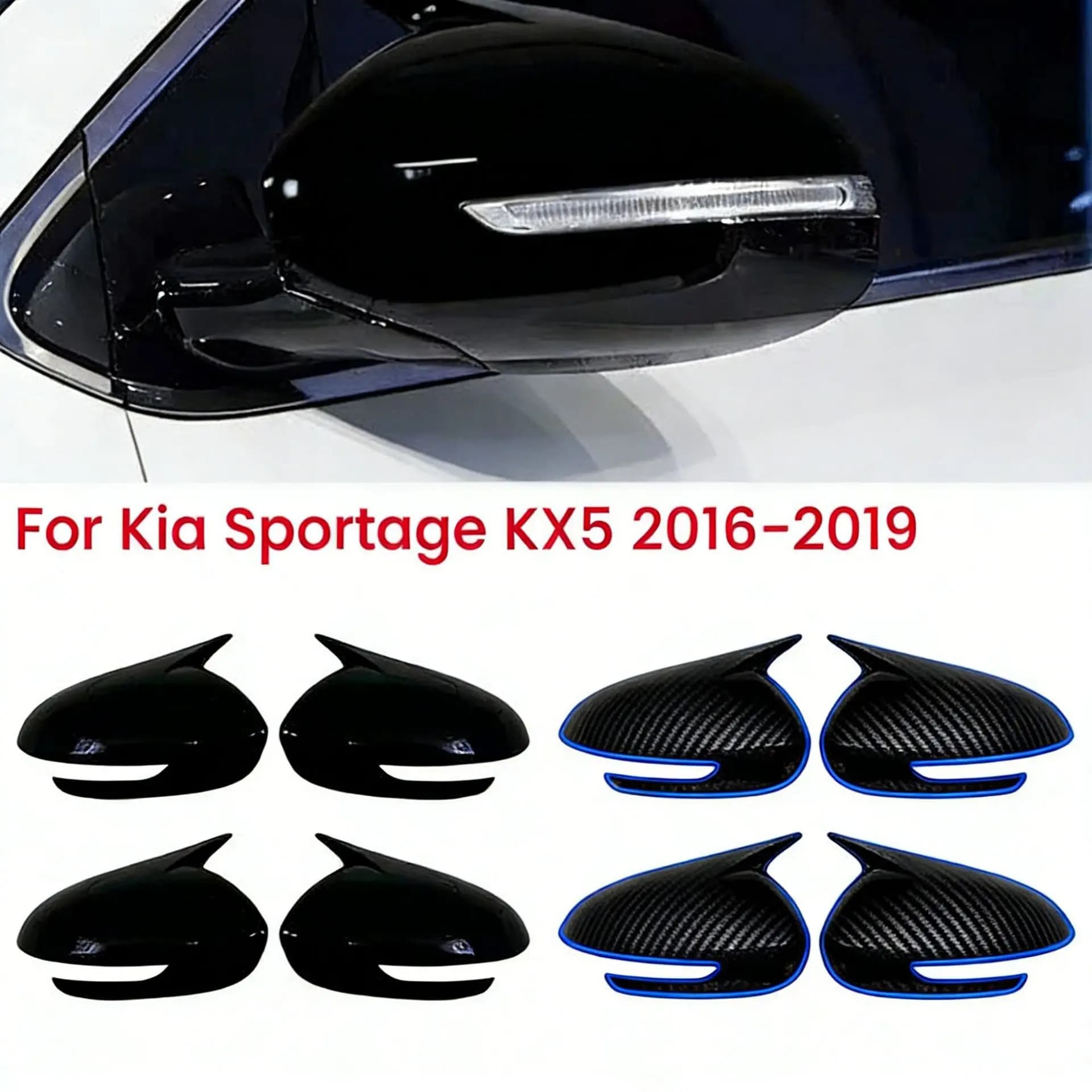 Suitable for 16-18 Kia Sportage KX5 rearview mirror cover and rearview mirror housing