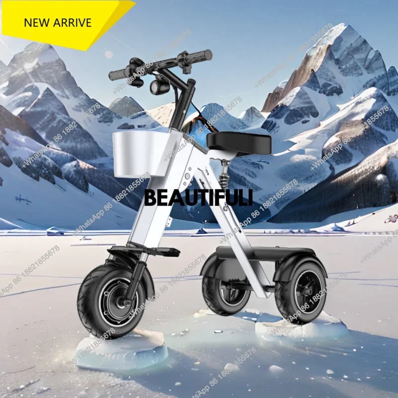 M138 Ultralight folding electric three-wheeled small battery car for home adult electric mobility tricycle parent-child car