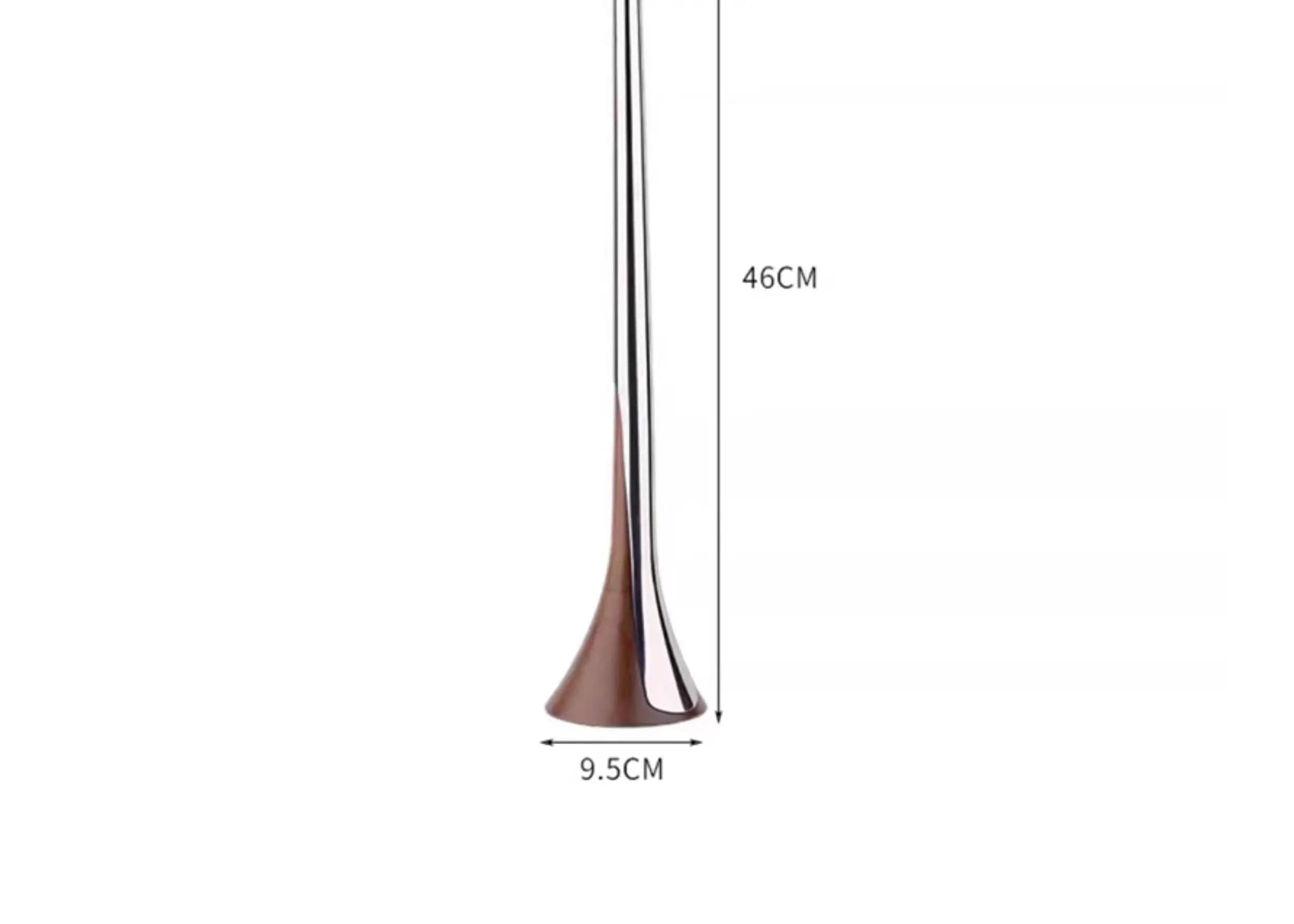 Modern light luxury self-standing long-handled shoehorn entrance foyer mirror polished stainless steel shoe lift artifact