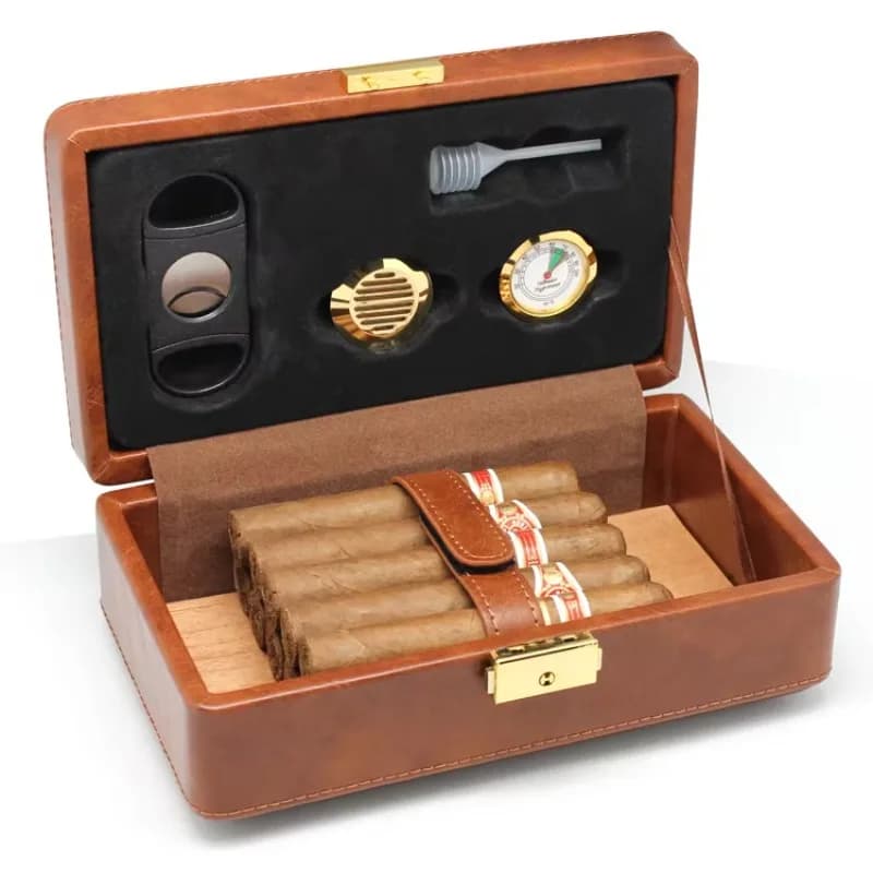 Humidor/Humidor Cigarette Box Accessories Travel Humidor Leather Humidor