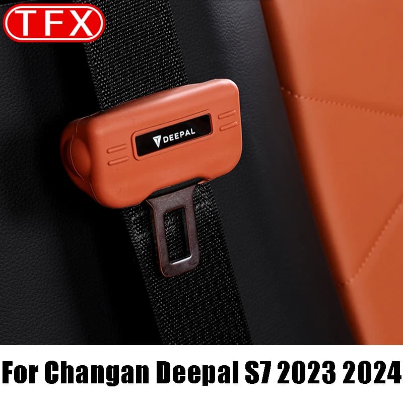 For Changan Deepal S7 2023 2024 Seatbelt Buckle Protector Sl03 Bumper Cover Mute Anti-scratch Shoulder Pads Tuning Accessories