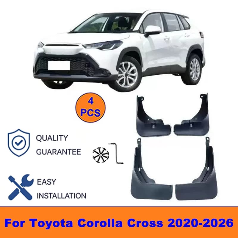 4Pcs Mud Flaps For Toyota Corolla Cross 2020-2026 - Splash Guards Front&Rear Wheel Fender Mudguards Car Exterior Protection