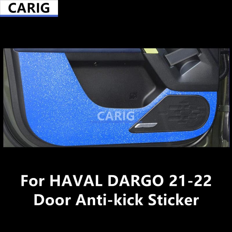 For HAVAL DARGO 21-22 Door Anti-kick Sticker Modified Carbon Fiber Pattern Interior Car Film Accessories Modification