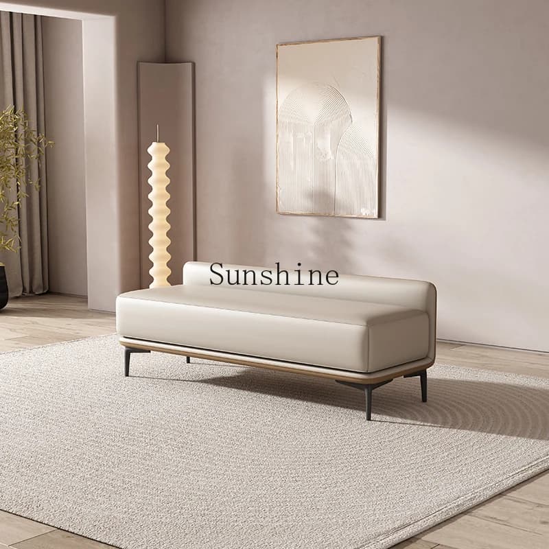 Entry door, shoe change stool, home door can sit against the wall, leather cloakroom, sofa, fitting room