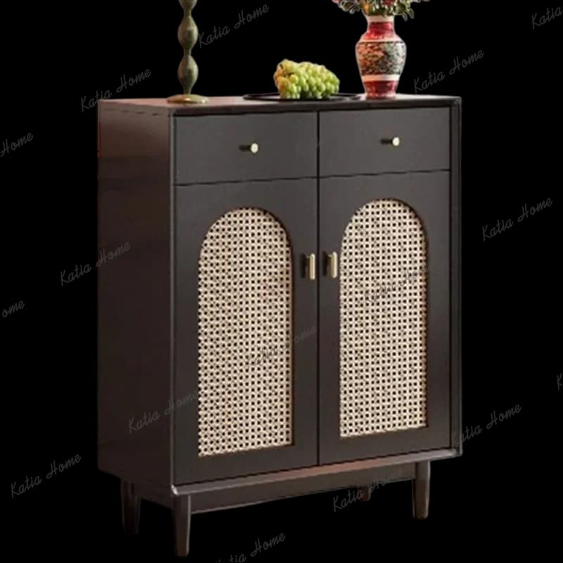 Factory Direct Black Drawer Shoe Cabinet Luxury Tall Strong Storage Wood Shoe Cabinet Space Saving Modern Meuble Chaussures Furn