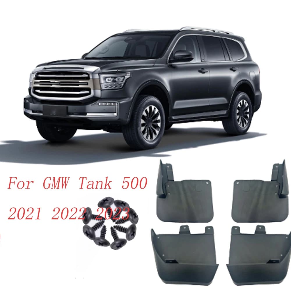 For GMW Tank 500 Mudguards Car Accessories Front Rear Mud Flaps Protectors Scuff Plate Auto Splash Fender 2021 2022 2023