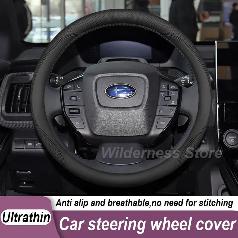 Car Steering Wheel Cover For Subaru Solterra Toyota BZ3 2023-2025 2026 Leather Auto Steering Wheel Subaru Solterra Accessories