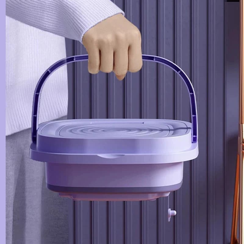 Hot Folding Portable Washing Machine Big Capacity with Spin Dryer Bucket for Clothes Travel Home Underwear Socks Mini Washer