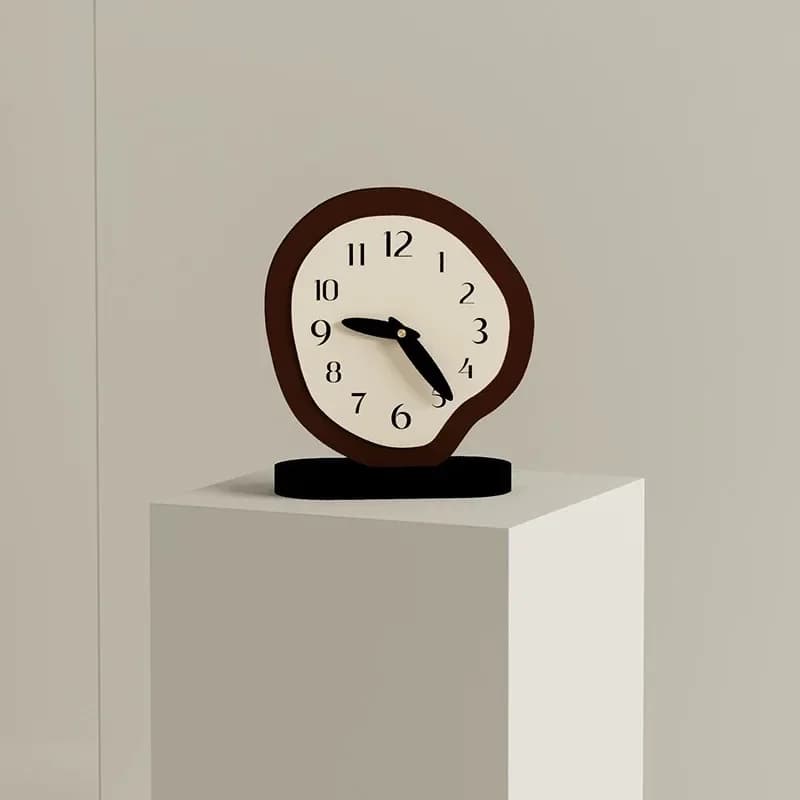 Living room tabletop clock, creative and simple desktop clock decoration, high-value artistic bedroom silent bedside clock