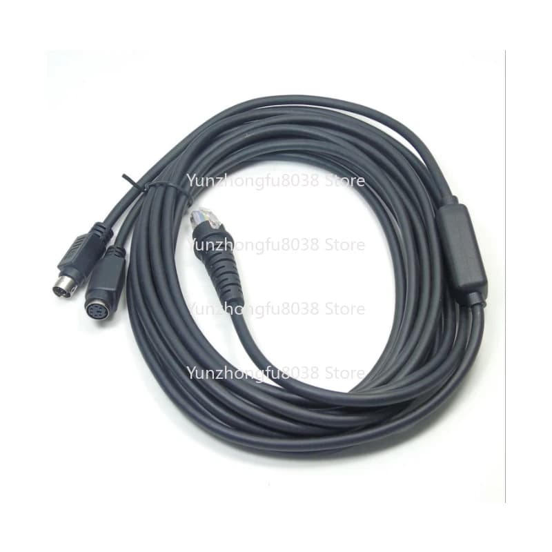 5M RJ45 To Dual PS2 KB Wedge Y Cable with Micro USB Barcode Scanner for 3800g 4600G PC