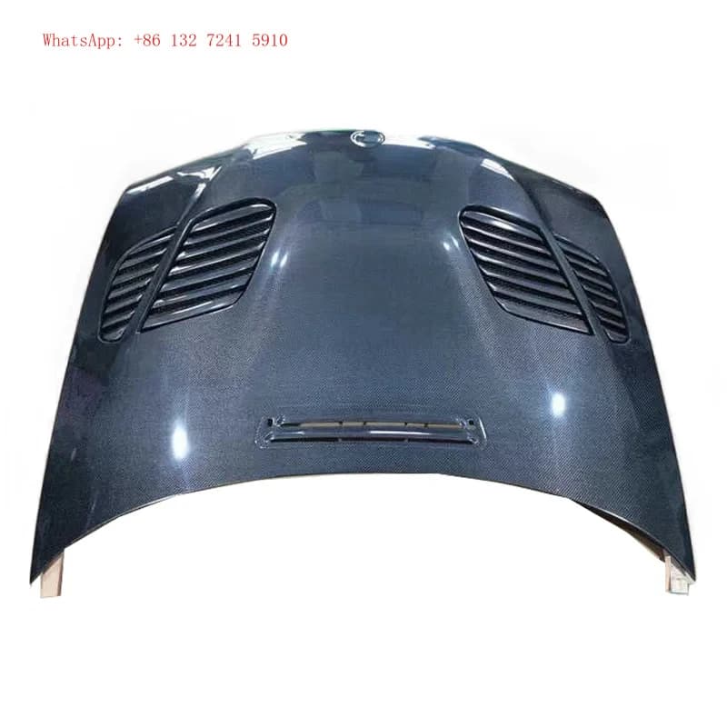 Premium Car Hoods Carbon Fiber Front Engine Hood Bonnet For  E46,Real Carbon Fiber