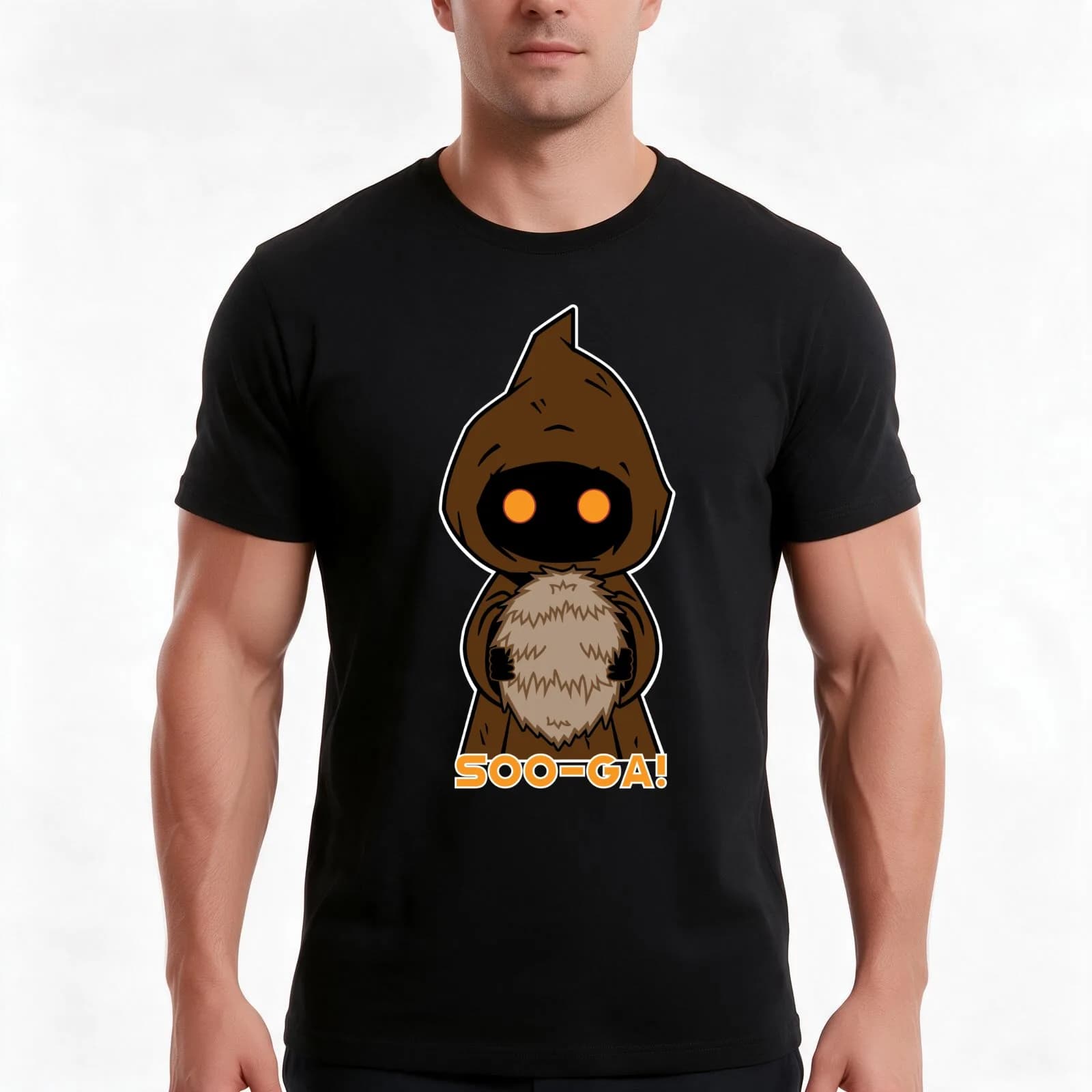 Tatooine Jawa Soo-gah! T-Shirt, Summer Casual Cotton Tee, Oversized Streetwear Tops, Vintage Graphic Print, Unisex Men Women