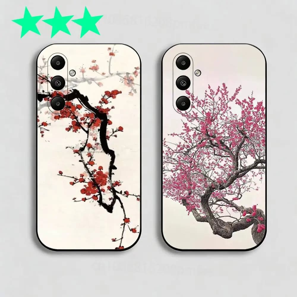 Chinese Plum Blossom Phone Case For Samsung GalaxyA20,21,,40,41,51,71 Ultra Protective Phone Shell
