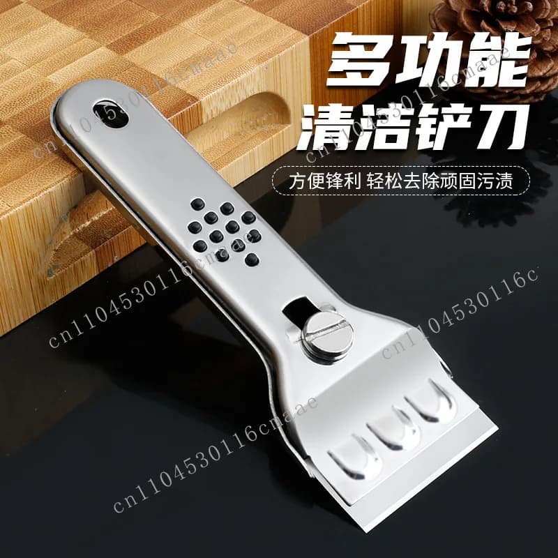 Multifunctional cleaning shovel kitchen tile decontamination scraper wall floor cleaning scraper stainless steel cleaning shovel