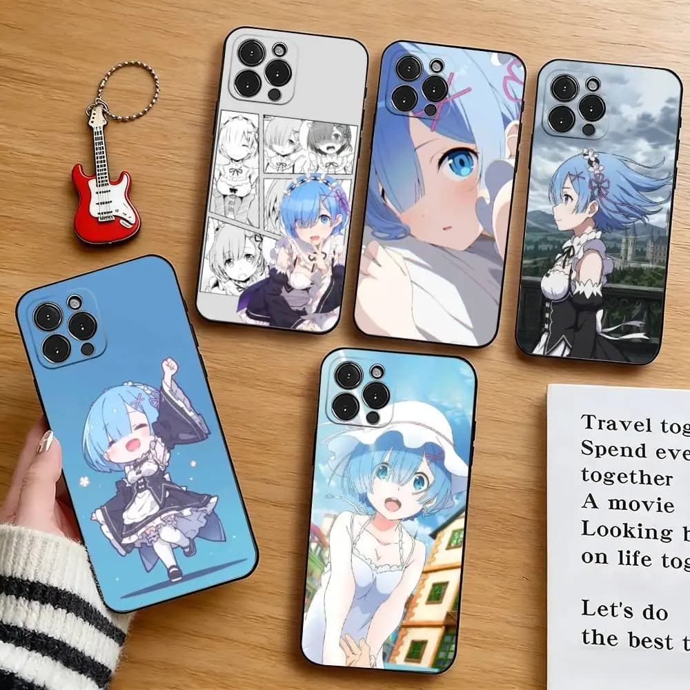 R-Re0 R-Rem  Phone Case For iPhone 17,16,15,14,13,12,11 Plus,Pro Max,XS,Soft Silicone Black Cover