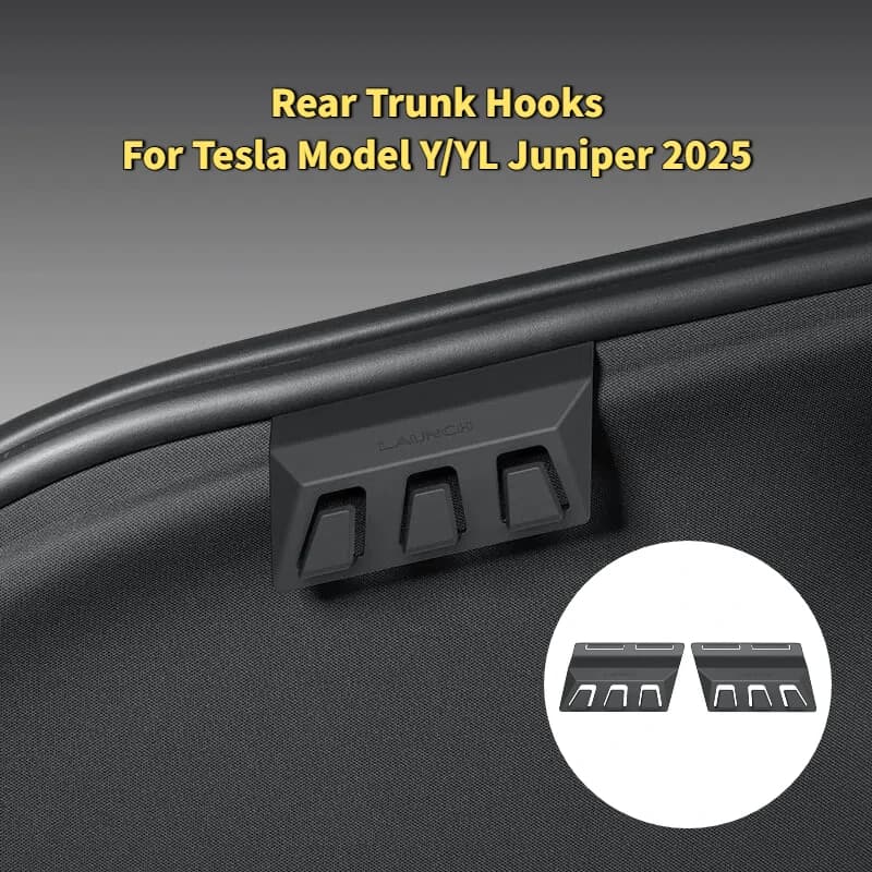 For Tesla Model Y/YL Juniper 2025 Rear Trunk Hooks Side-Mounted Hidden Storage Hook Holder ABS Interior Car Accessories 2Pcs