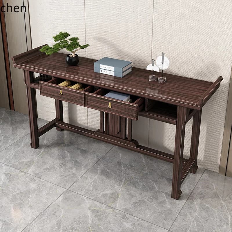 PYHNew Chinese Ebony Solid Wood Entrance Modern Simple Case Desk Shentai Household Entrance Supply Table