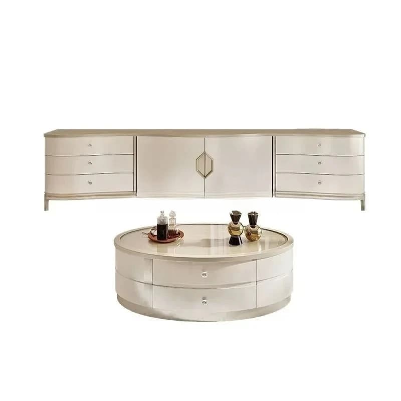 b1 Combination TV Cabinet Coee Table Modern Simple Living Room Small Apartment Floor Cabinet Tall TV Stand