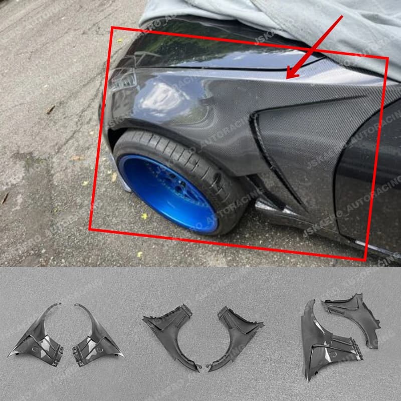 For Nissan 350z z33 Front Vented Fender Mudguards Bodykits Carbon Fiber 2pcs car BodyKits