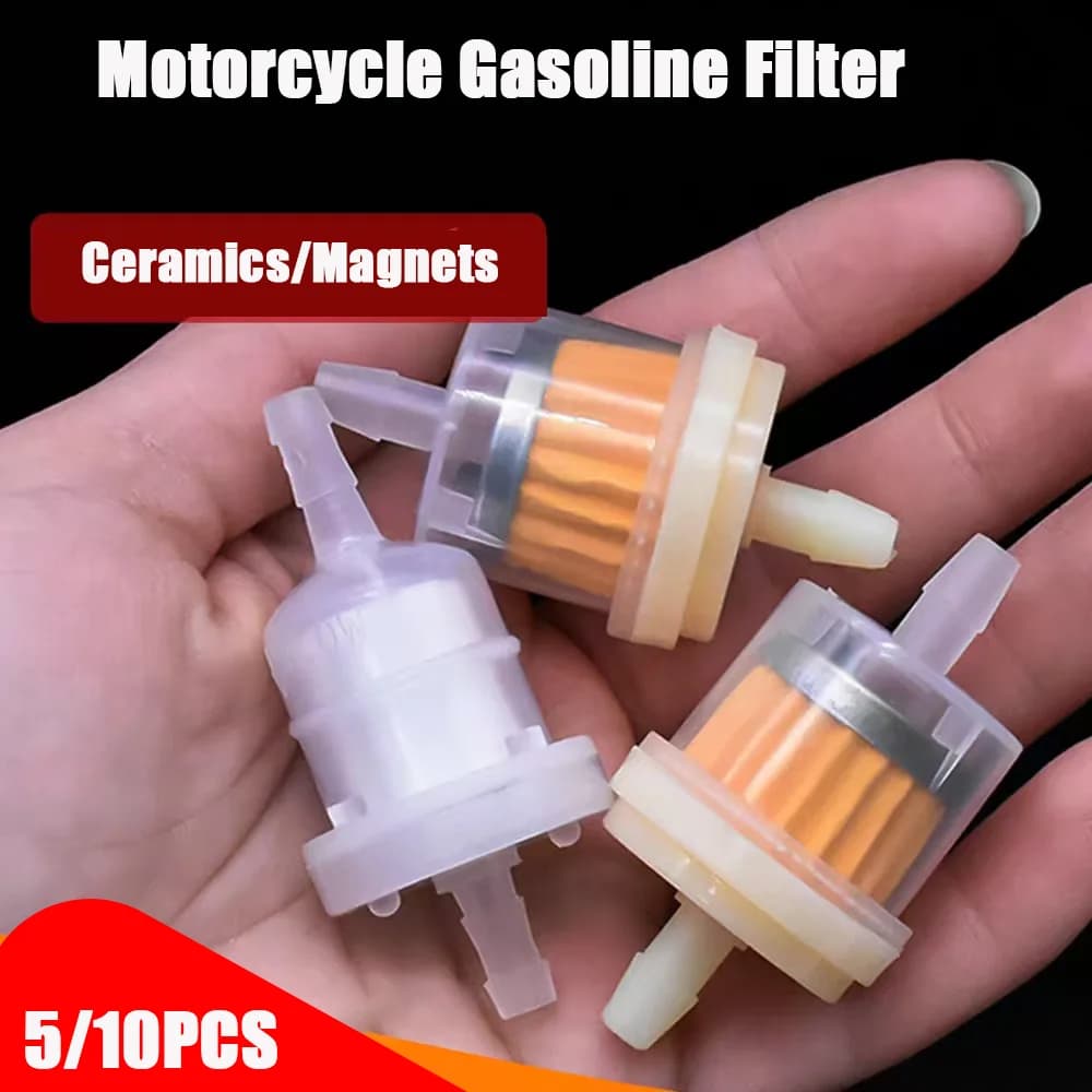 5PCS/10PCS Motorcycle Oil Filter Inline Gas Fuel Filter For Motorcycle Scooter  Filters Tool Motorcycle Parts