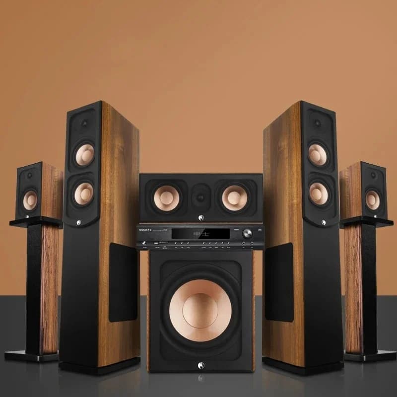 KYYSLB  5.1 Home Theater System Audio Set Room K Song Karaoke Living Room High-end KTV Audio Sound Amplifier Speaker