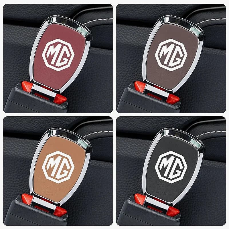 MG Morris Garages 1Pc Seat Belt Extender Fit Cyberster MG4 EV ZS EV HS, Suede Safety Belt Buckle Plug Auto Interior Styling Acce