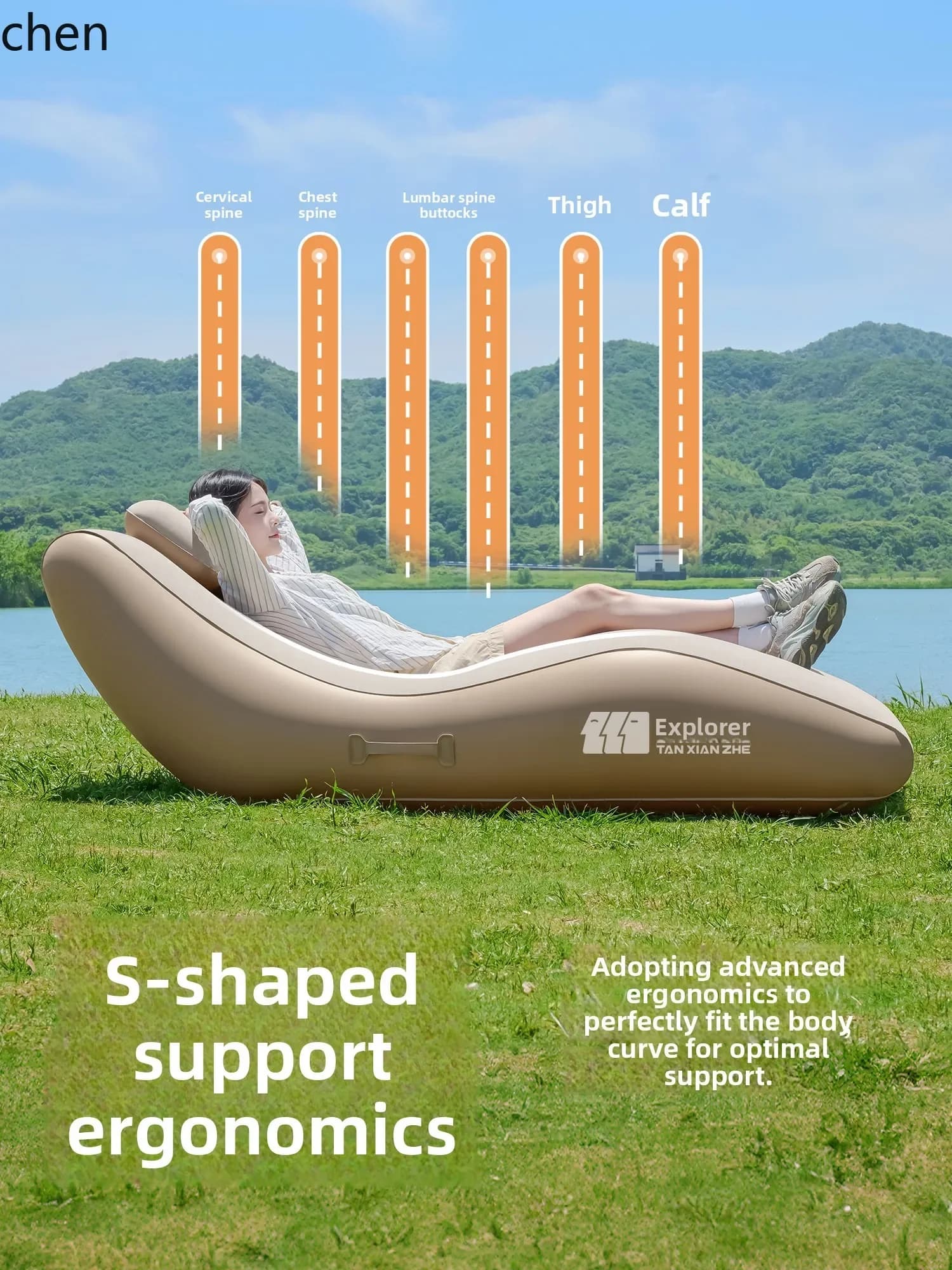 outdoor camping automatic inflatable recliner sofa inflatable mattress household portable