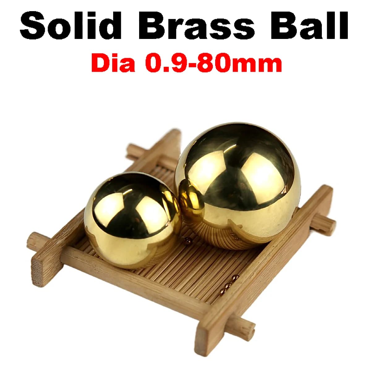 High Purity Solids Brass Ball Diameter 0.9/1/1.2/1.8/2/3/4/5/6/7/8/10-80mm High Precision Brass Ball Smooth Round Bead Ball