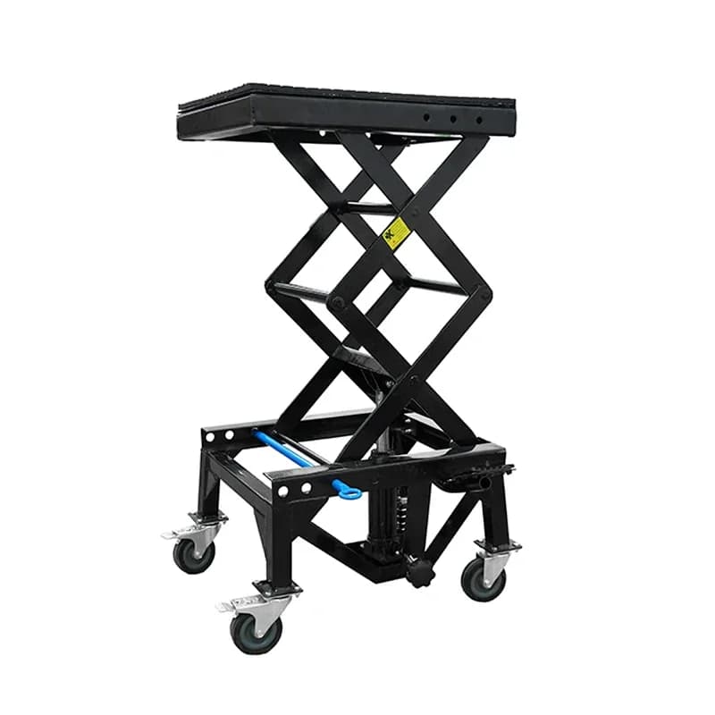 Off-road motorcycle hoist lift table maintenance tire replacement repair rack