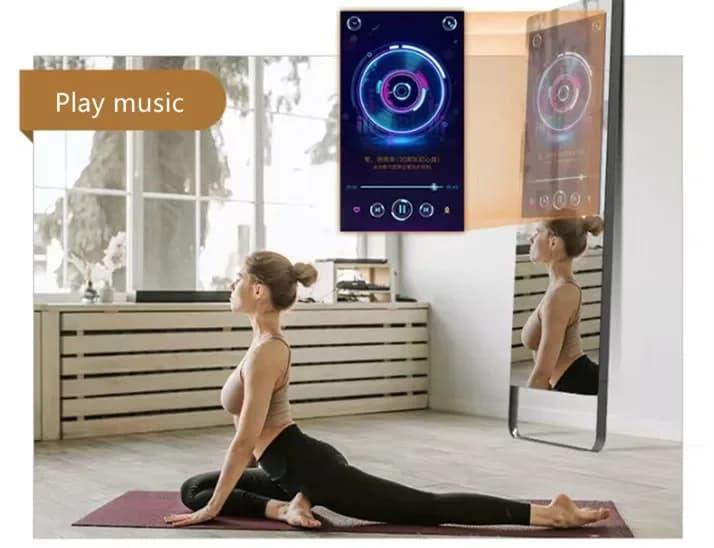 43-Inch Home Smart Gym Fitness Mirror with Interactive Display Interactive Fitness Mirror
