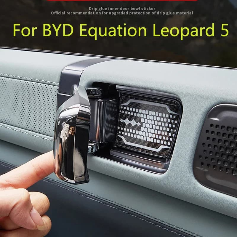 Inner Door Bowl Sticker For BYD Equation Leopard 5 2024 2025 Inner Side Protection Sticker Car Interior Accessories