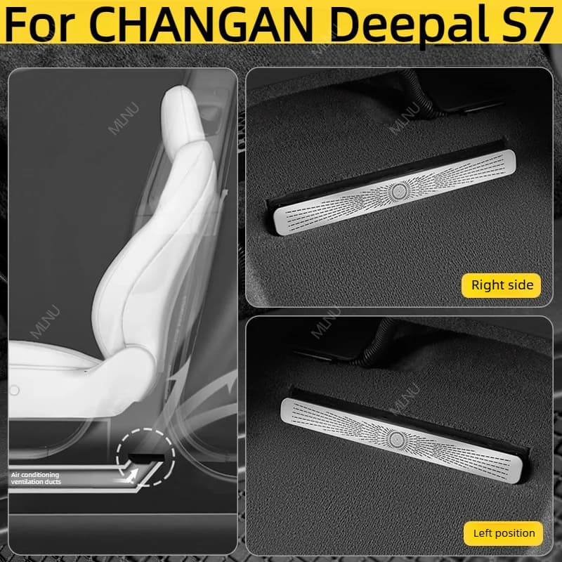Under Seat Vent Guard For CHANGAN Deepal S7 2025 2024 2023 Accessories Stainless Steel Anti-Clog Anti-Rattle Wear-Resistant