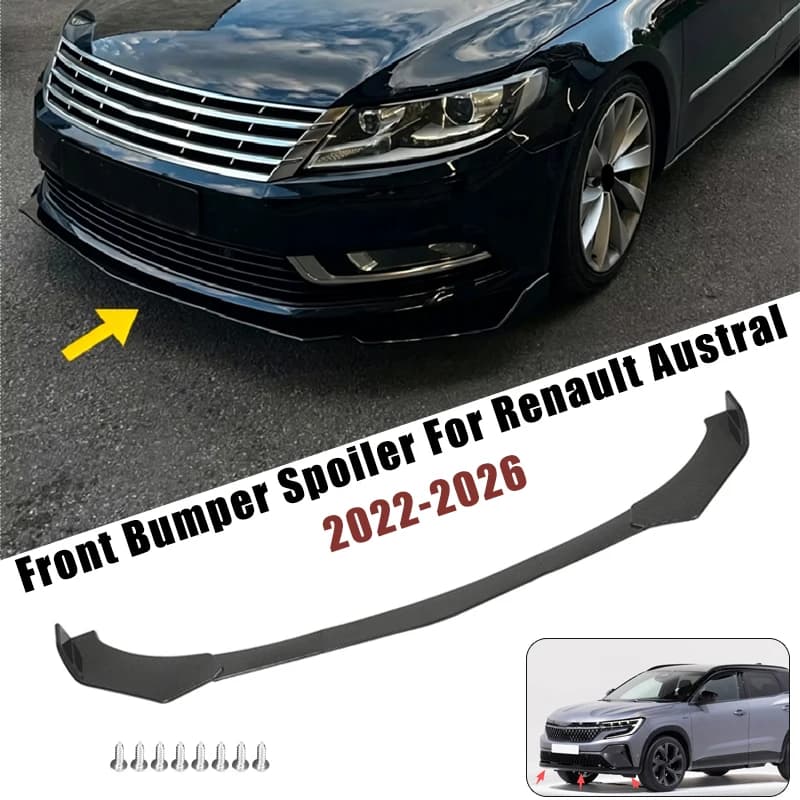 Sport Front Bumper Splitter Spoiler Lip For Renault Austral 2022-2026 5Pcs Adjustable Sectional Car Exterior Tuning Body Kit