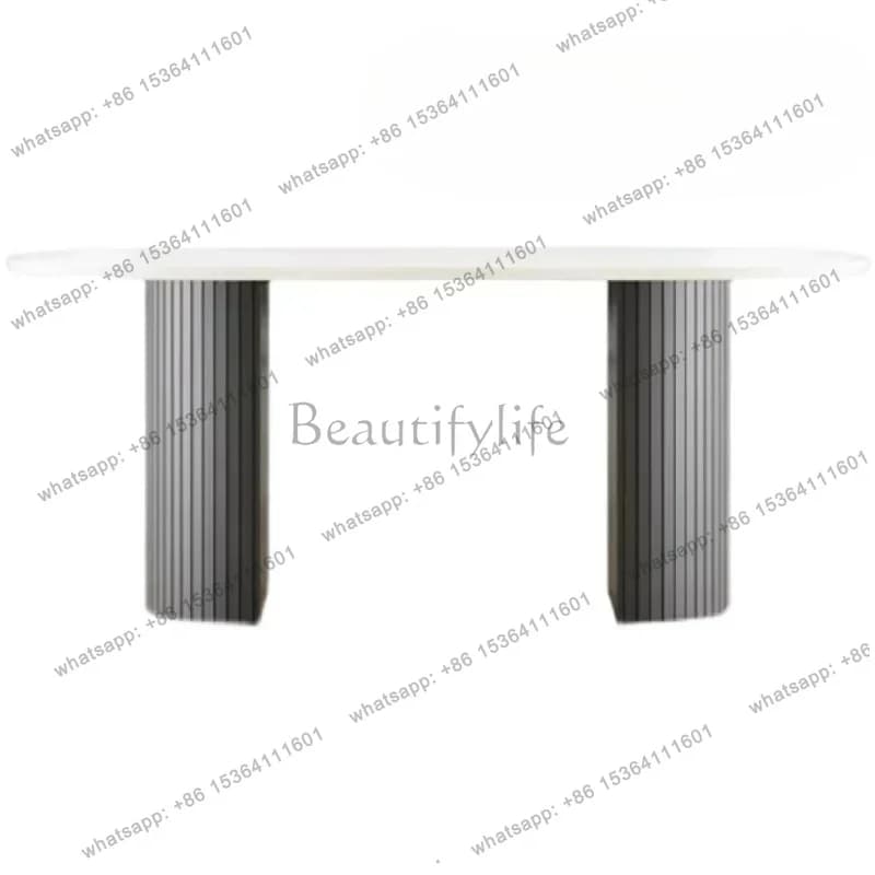 Nordic Minimalist Dining Table Oval Beauty Comfy Living Room Dining Table Marble Design Mesa De Comedor Kitchen Furniture